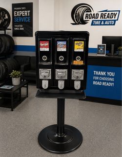Triple Head Commercial Candy/Gumball Vending Machine – Skittles, Gumballs/Nerds, M&M’s