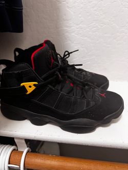Jordan 6 Rings Black Red Sneakers