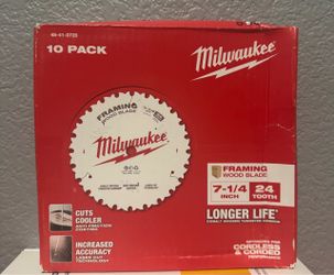 Milwaukee 10pk 7-1/4 in. Circular Saw Framing Wood Blades