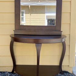 Entry Table And Mirror Set
