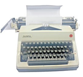 Space Age Olympia SM9 Portable Typewriter Elite Typeface Western Germany No Case