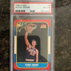1986 Fleer Alvan Adams Psa 4 