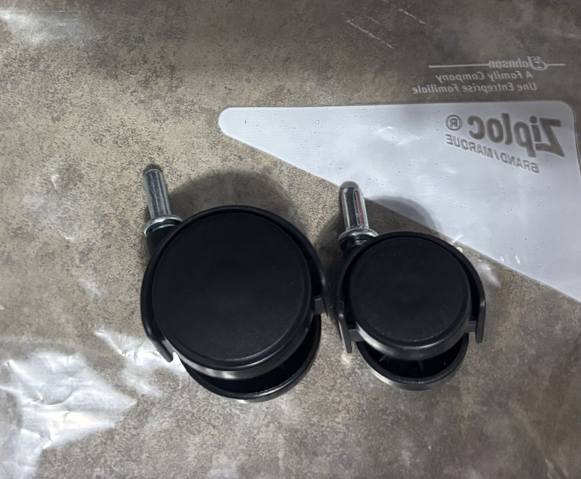 Plastic Casters 2 Sizes/ 4 Each
