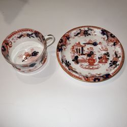 Penang Pattern Cauldon Ware Bone China Tea Cup & Saucer