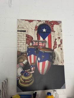 Puerto Rican portrait of Congos illustrating the flag