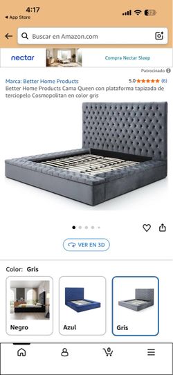 Queen Tufted Velvet Platform Bed