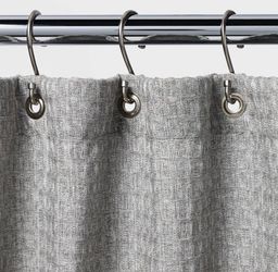 Waffle Weave Shower Curtain Gray - Threshold