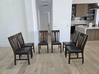 Dining chairs 6, solid wood