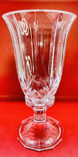 12” 2-pc. Crystal Hurricane Candle Holder by “The American Crystal Collection”