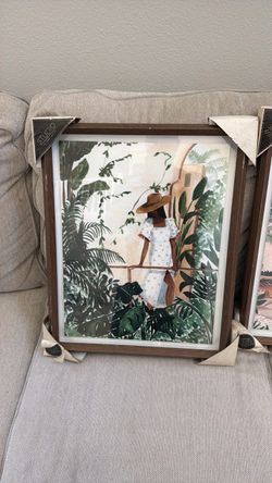 TWO FRAMED PAINTINGS FOR SALE – $10 EACH