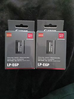 Brand New Genuine Canon LP-E6P Lithium-Ion Battery Packs (Set of 2)