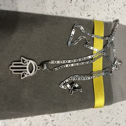 Hamsa Pendant And Necklace 