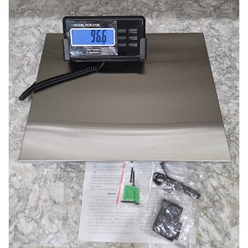 Large Stainless Platform Shipping Luggage Postage Pet Scale 440lbs Max