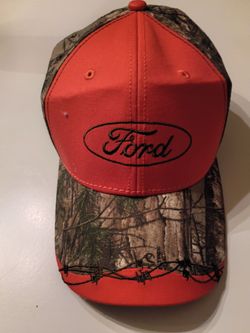 Brand New Ford Dri Fit Camouflage Orange Hunter Hat Great Condition