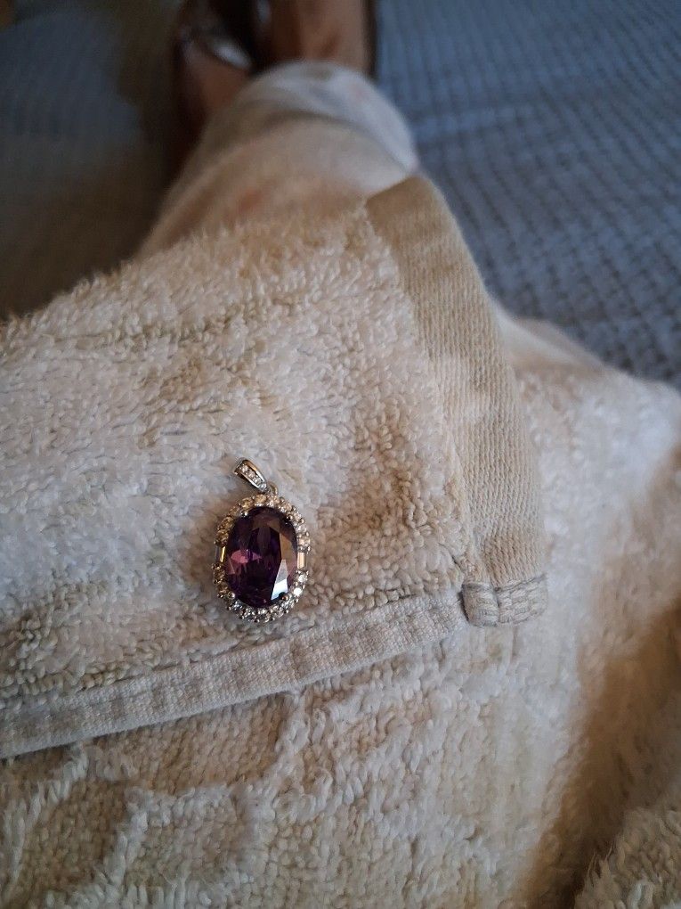 Amethyst Necklace Charm