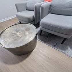 Brass Round coffee table metal
