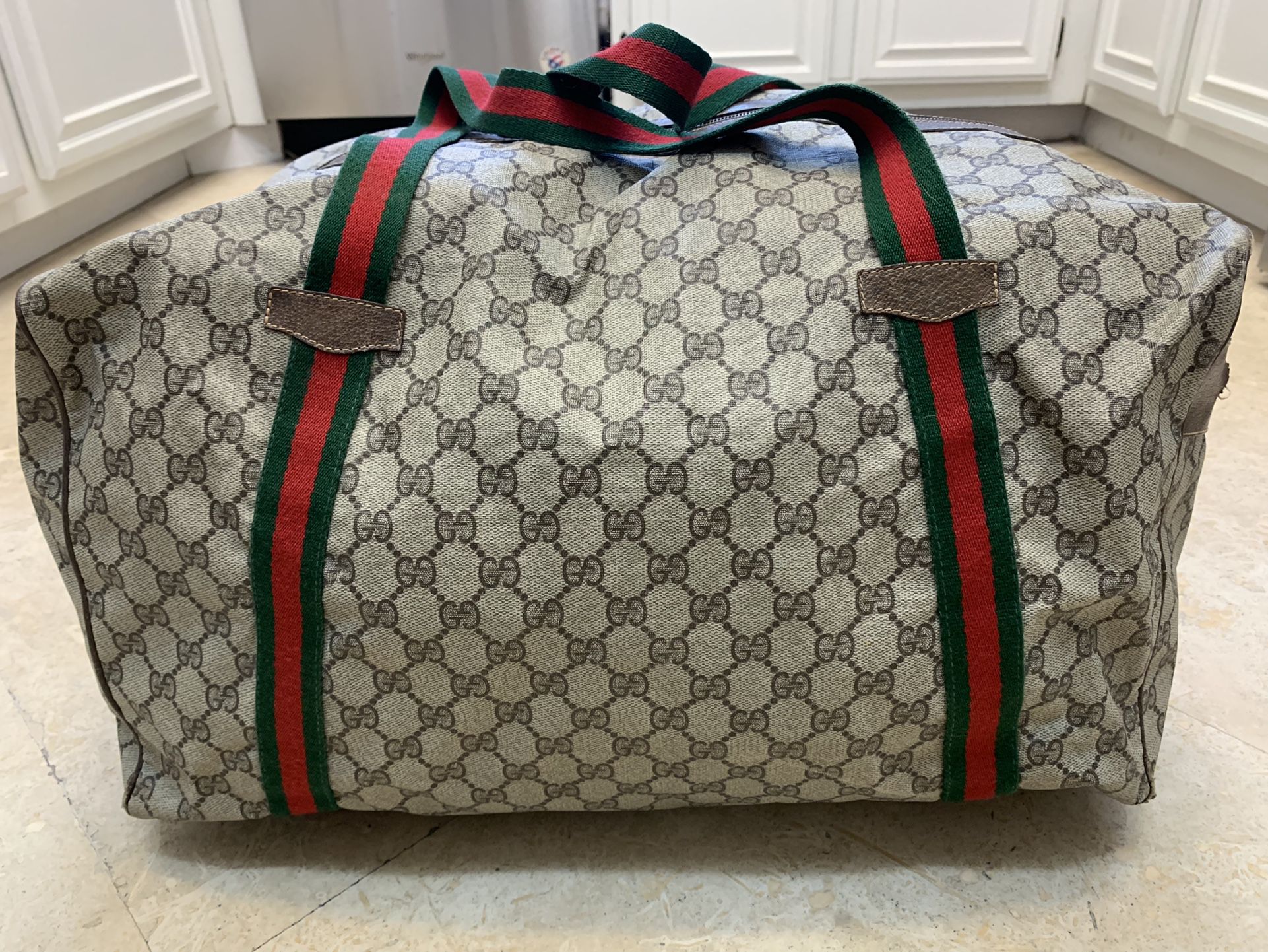 Gucci Vintage Canvas Duffel Bag