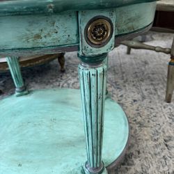 Hand-Painted Wood Coffee Table 