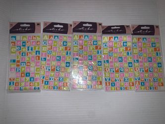 5 Packs Of Sticker Lettering For Scrapbooking Or Paper Crafts
