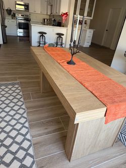 Light Wood Tone Dining Table
