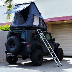 XL Aluminum Clam Shell Rooftop Tent - 3in Mattress, Anti-Condensation, Ladder, etc.