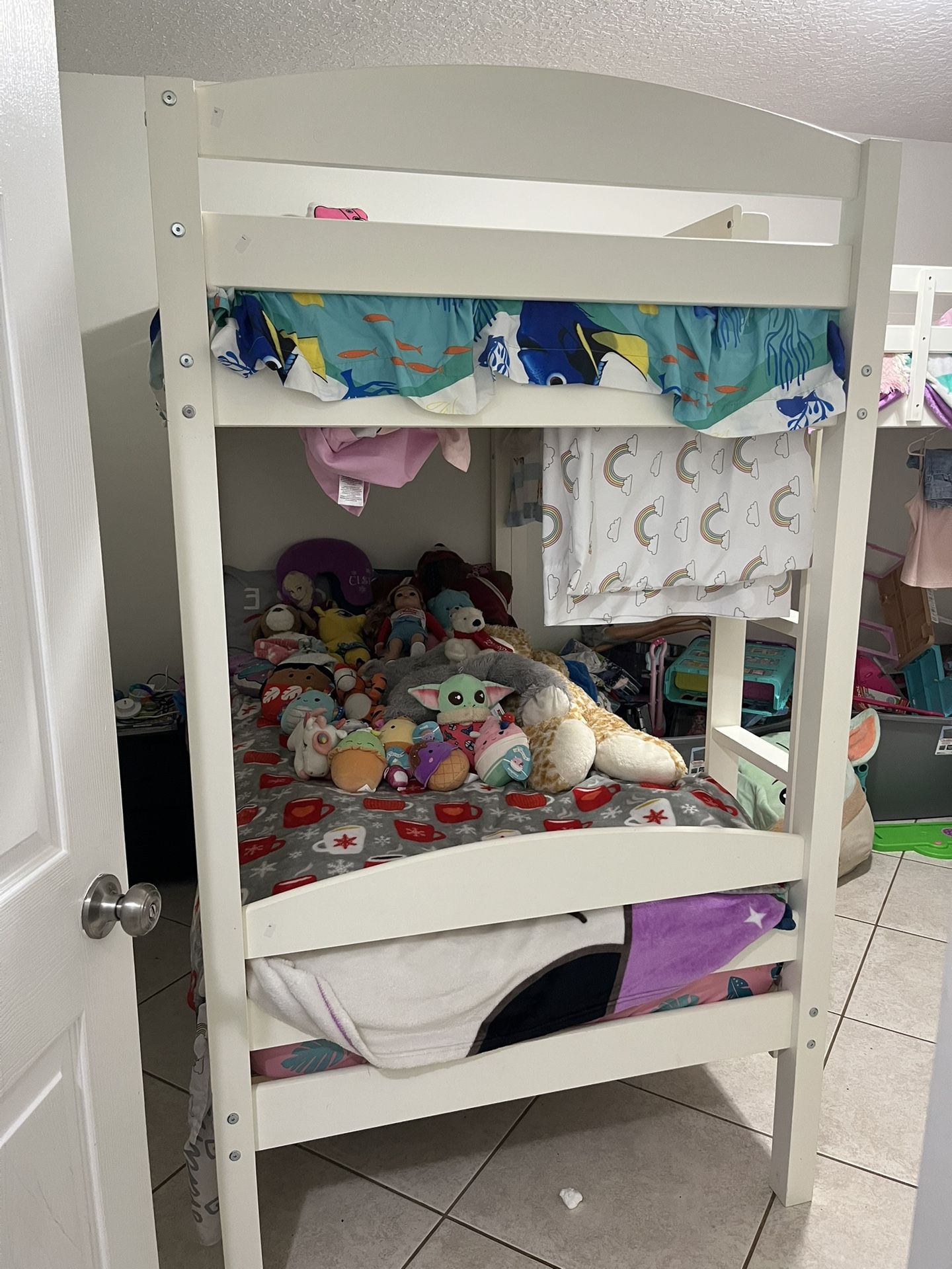 DHP Clearwater Triple Wood Bunk Bed, Twin Size Beds, White