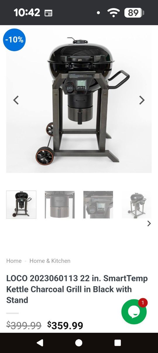 Smart Temp Charcoal Grill