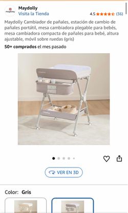 Maydolly Cambiador de pañales, estación de cambio de pañales portátil, mesa cambiadora plegable para bebés, mesa cambiadora compacta de pañales para b