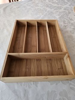  Natural 5 Compartment Flatware Drawer