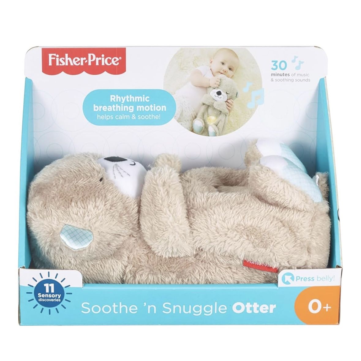 B113 Fisher-Price Baby Toy Soothe 'n Snuggle Otter Portable Plush Sound Machine