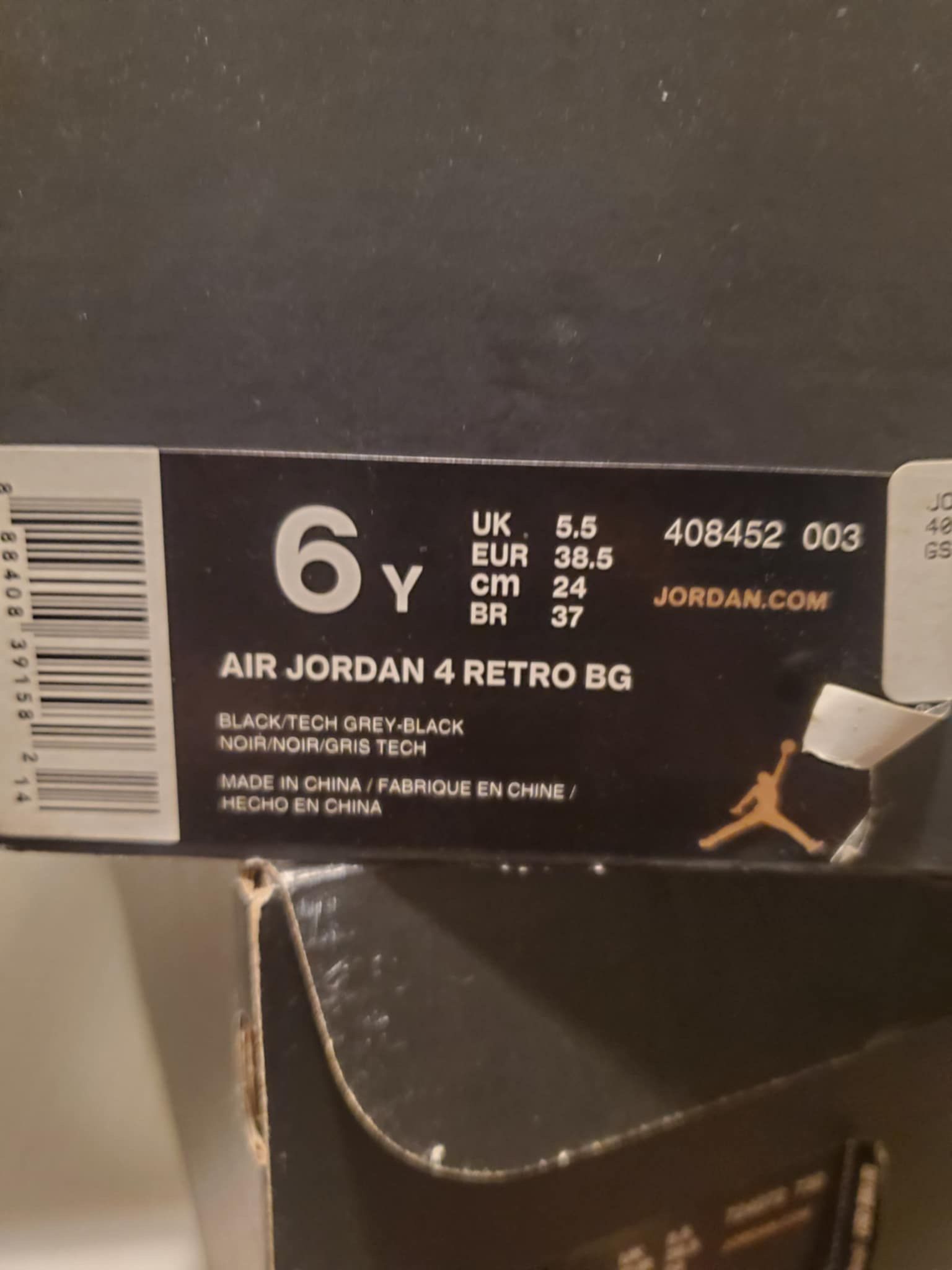 Jordan Oreo 4 Size 6Y