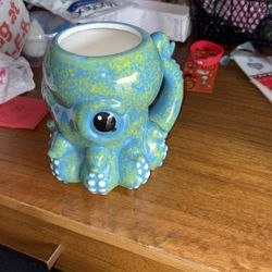 Large Ceramic Octopus Coffee Mug