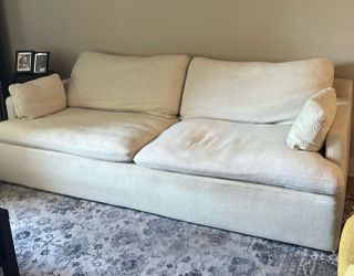 7 Foot Deep Seat beige couch