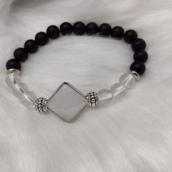 Clear Quartz Pyramid Bracelet