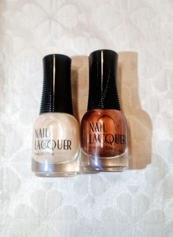 Pumpkin And Pearl Nail Polish Lot Of 2