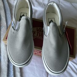Slip on gray vans 