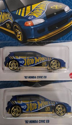 🔥🔥 HOT WHEELS 58TH ANNIVERSARY ’92 HONDA CIVIC EG – LOT OF 2 🔥🔥