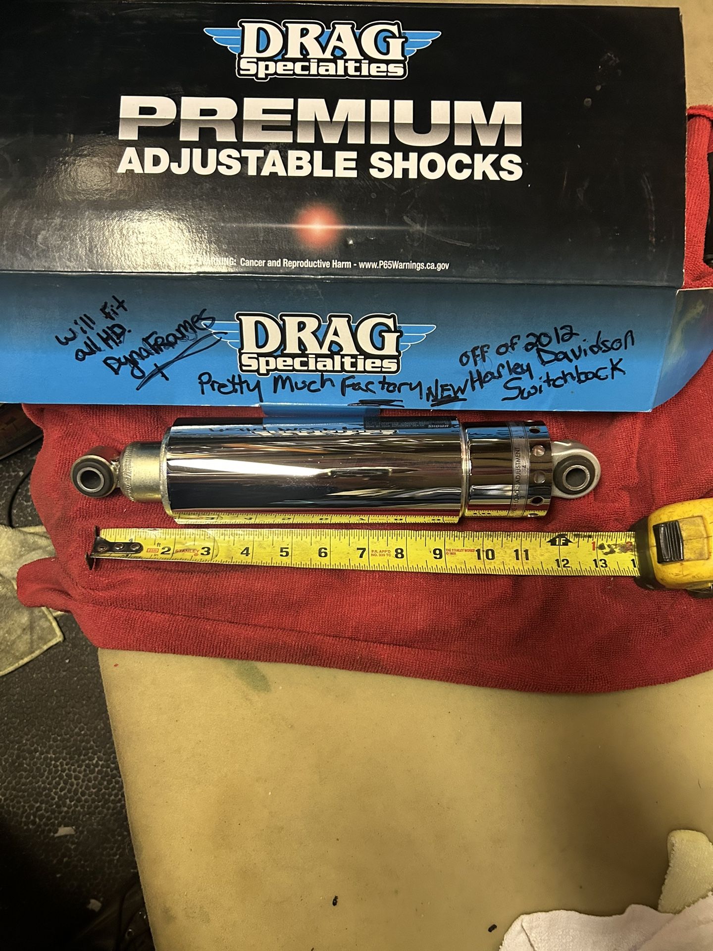 Harley Davidson Dyna Rear Adjustable Factory Shocks.