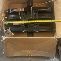 WEIZE Set of 4 RV Trailer Camper Stabilizer Leveling Scissor Jacks with Handle 24" 9000lbs