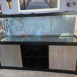 125 Gallon Fish Tank And Stand Plus Filter, Heater, Hoses