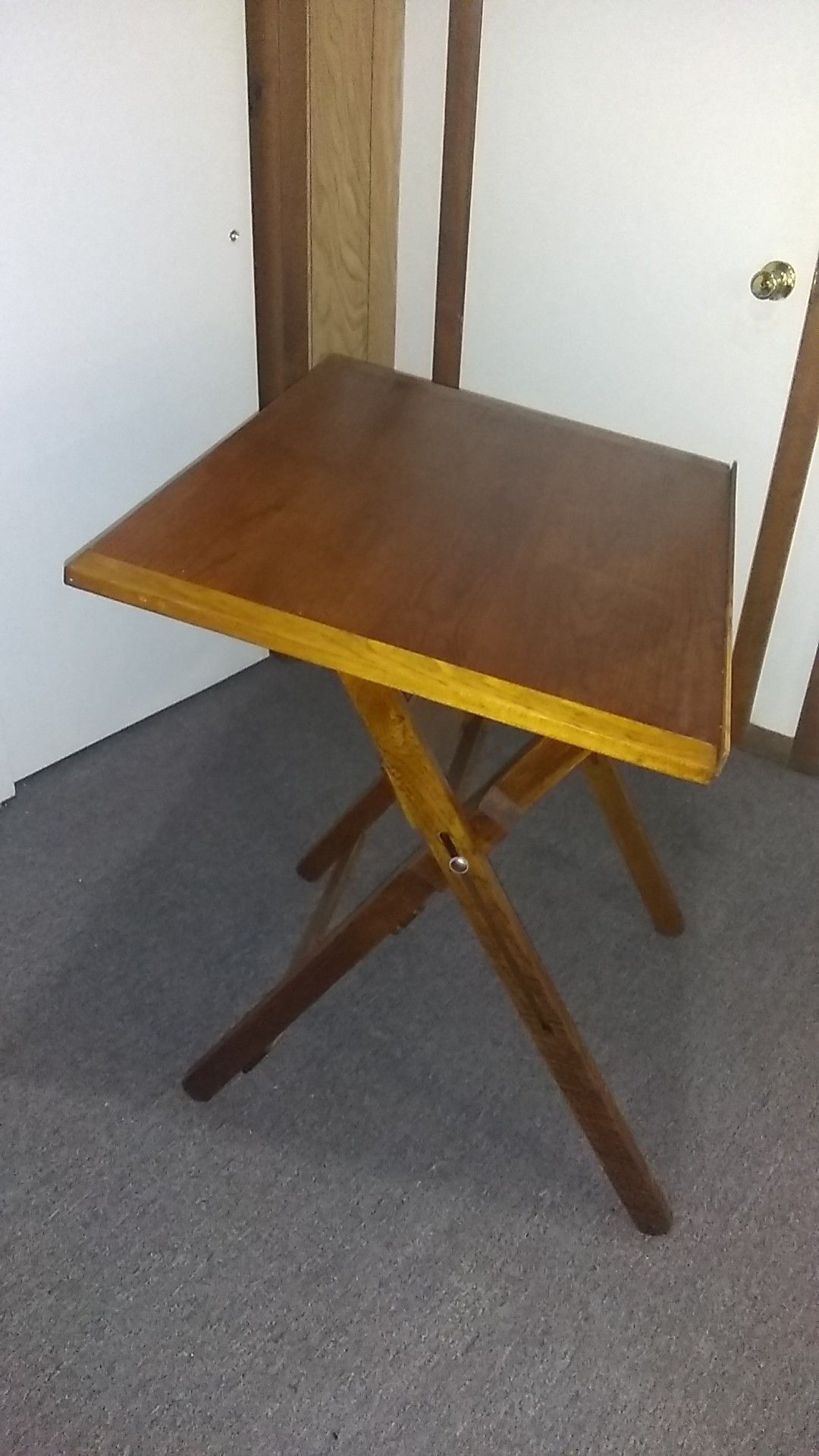 Antique red oak drafting table