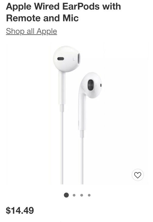 Apple Wired Earpods With Remote And Mic
