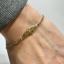 14k yellow Gold Karma luck Bracelet