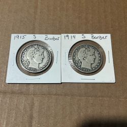 1914-15 “s” Barber Half Dollar