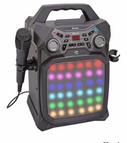 Starion KS350-B Portable Bluetooth Karaoke Machine l Built-in Speaker | Tablet Holder | Rechargeable Battery | USB Port for MP3 Record & Playback I Bu