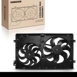 A-Premium Engine Radiator Cooling Fan Assembly Compatible with Select Volkswagen & Audi Models