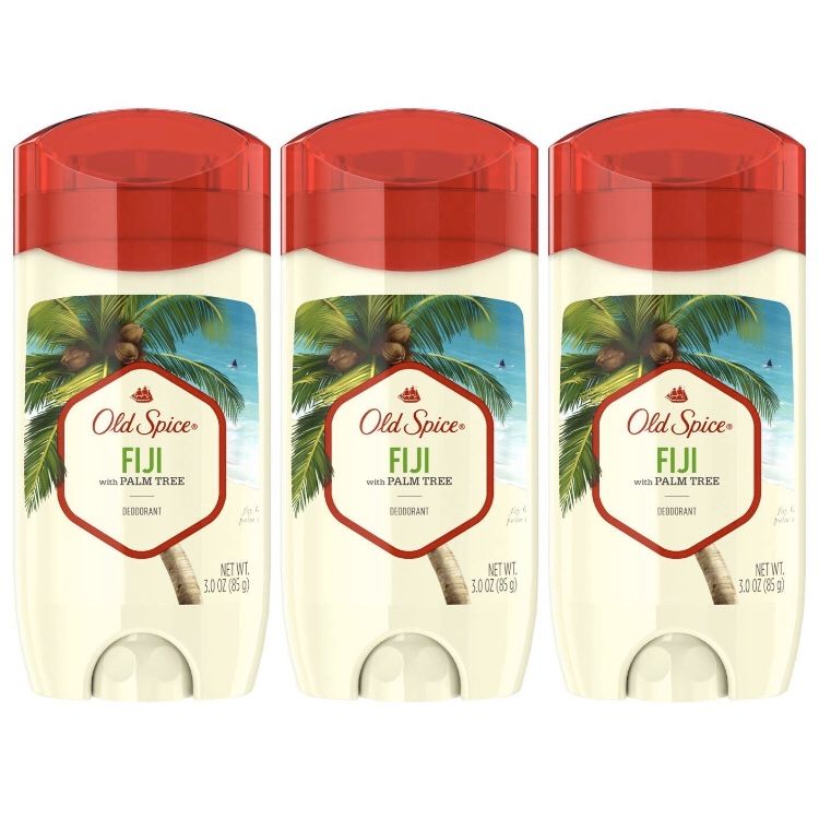 Old Spice Aluminum Free Deodorant for Men, Fiji with Palm Tree Scent, 3.0 Ounce, (Pack of 3)