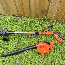 BLACK+DECKER 40V MAX Cordless Trimmer & Leaf Blower Combo Kit (Battery System)