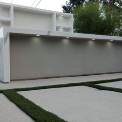 Modern BBQ island outdoor kitchen TV wall media barbecue grill