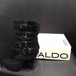Black Womens Aldo  Buckle Boots (Size 6)